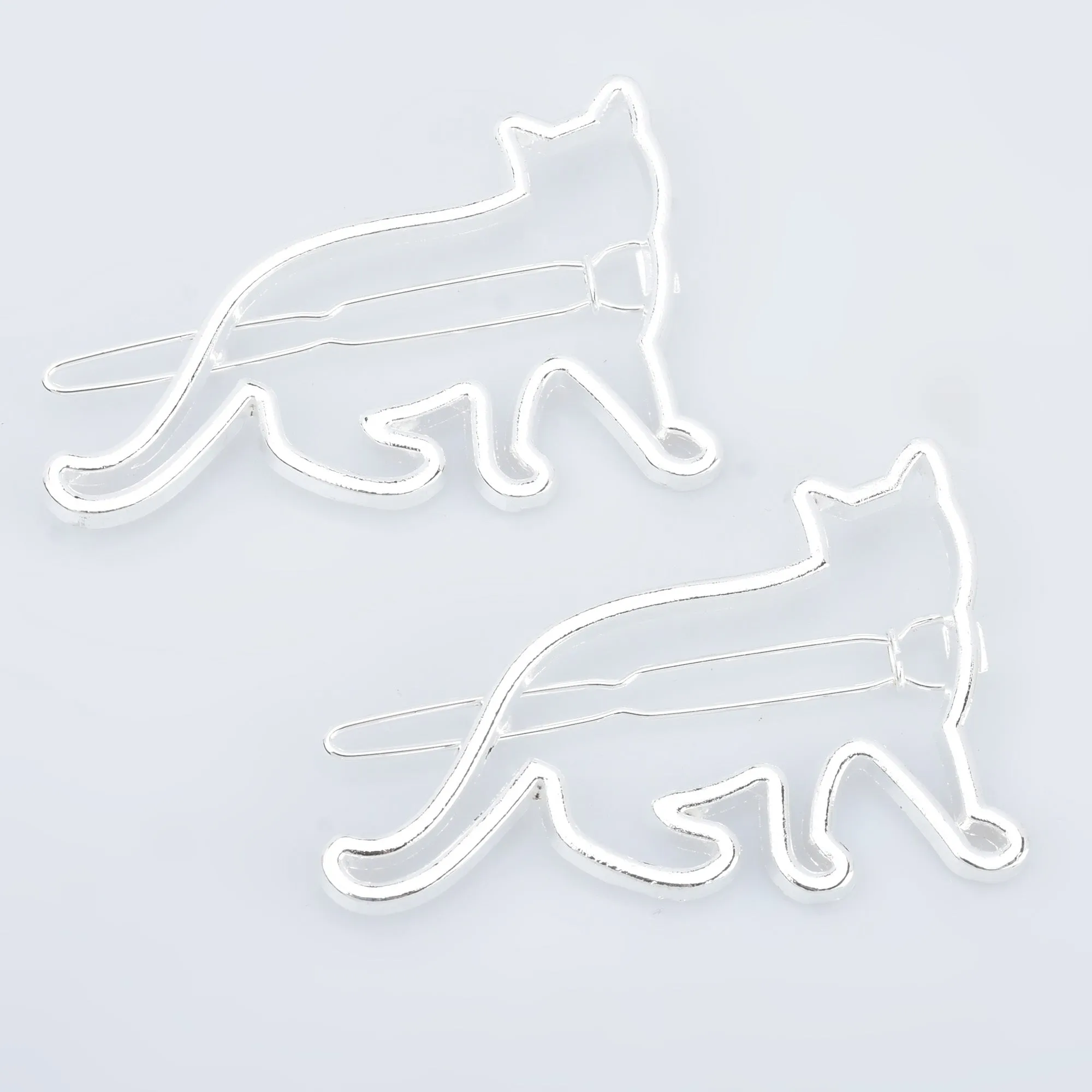 1 1/4*2  Alloy Cat Hair Clip Cat Clip geometric Hair Pin diy Hairstyle hair accessory Minimalist Jewelry 5pcs 102917