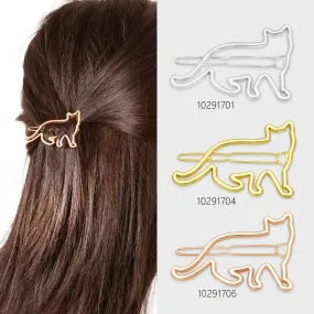 1 1/4*2  Alloy Cat Hair Clip Cat Clip geometric Hair Pin diy Hairstyle hair accessory Minimalist Jewelry 5pcs 102917