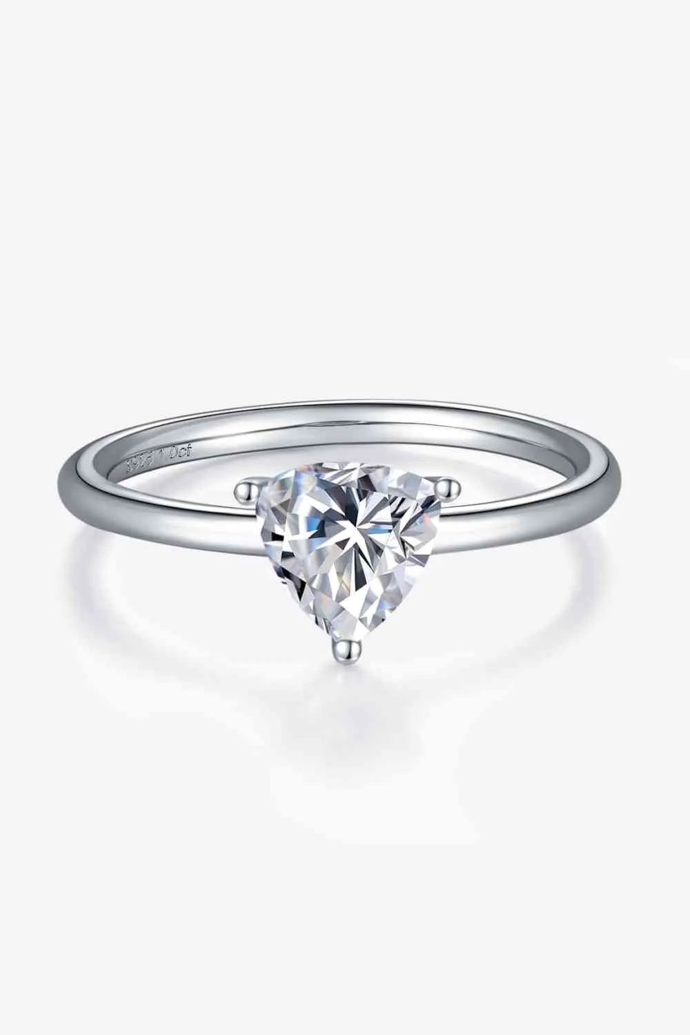 1 Carat Moissanite 925 Sterling Silver Solitaire Ring