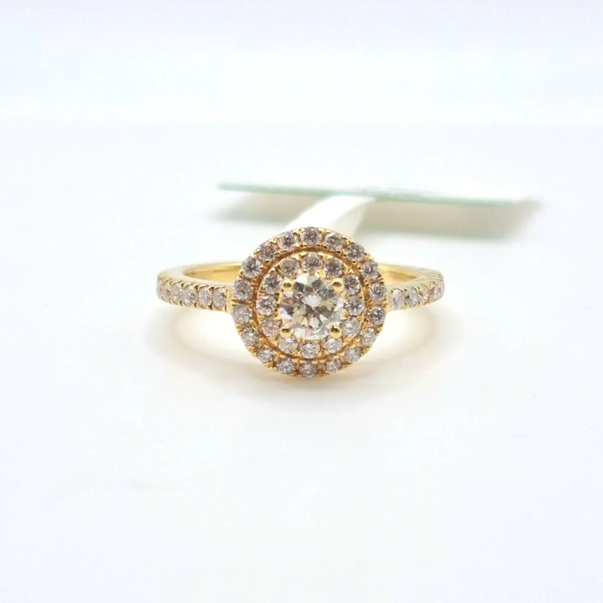 1.2 CT Round Double Halo Engagement Ring/ Women’s Ring