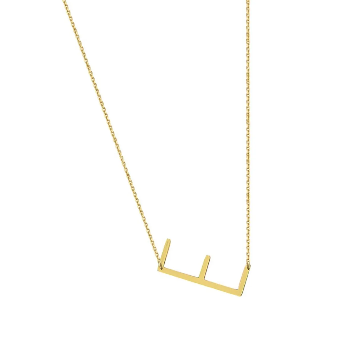 14K SIDEWAYS INITIAL CHOKER