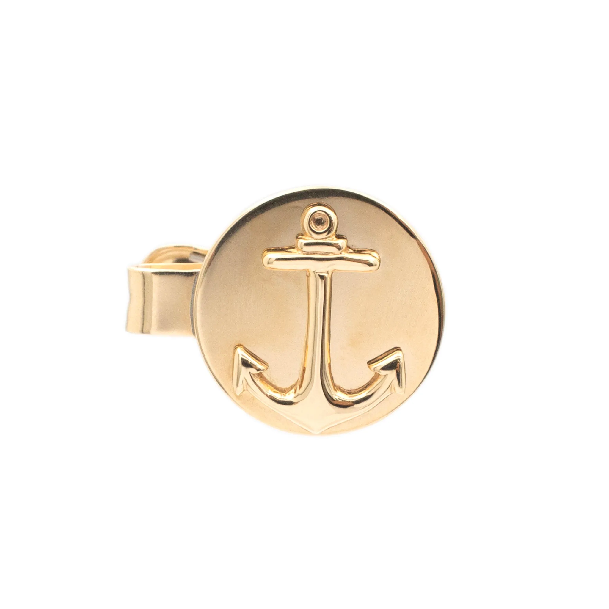 14K Yellow Gold Anchor Clip