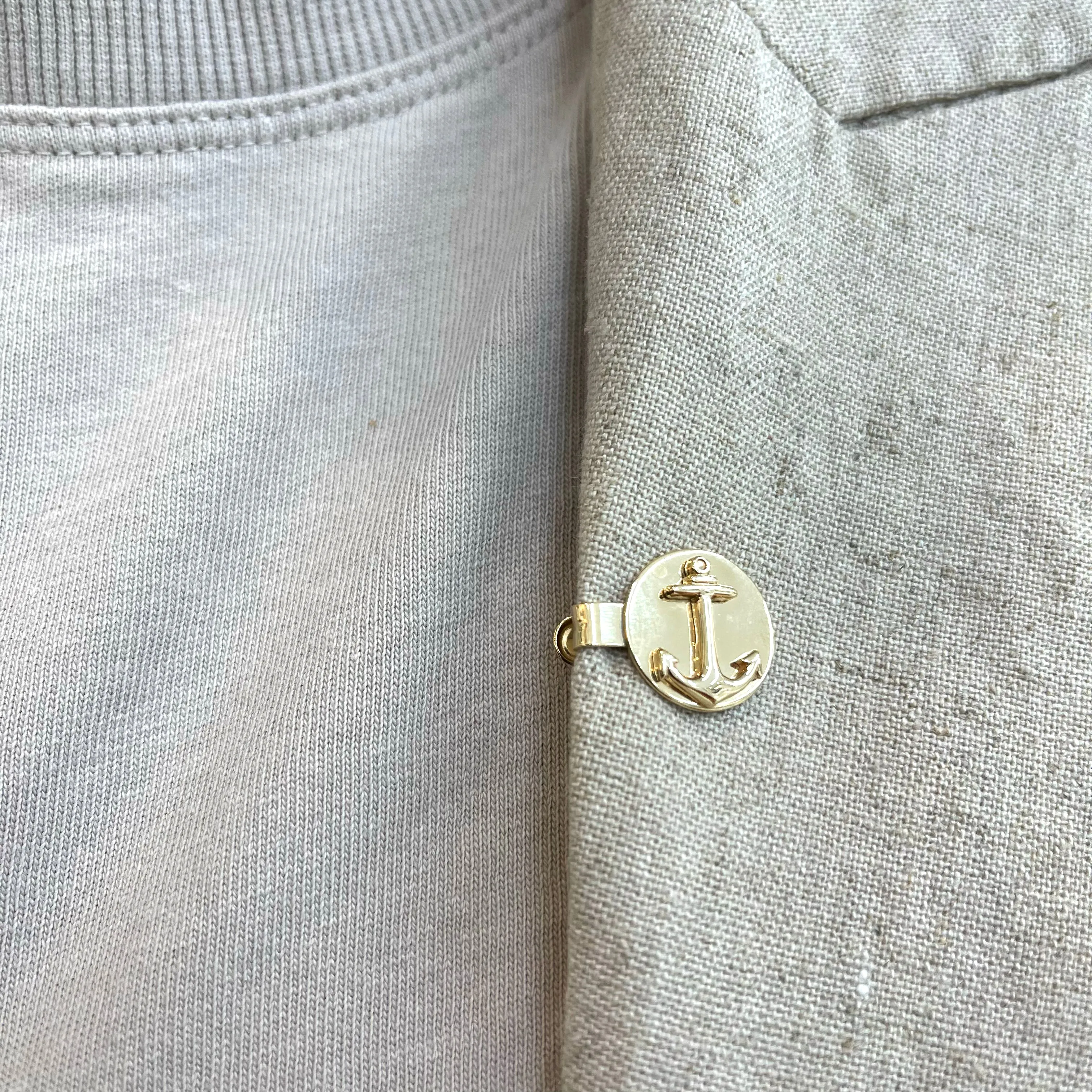 14K Yellow Gold Anchor Clip