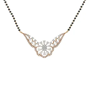 18K Rose Gold 1.02ct Diamond Mangalsutra Necklace