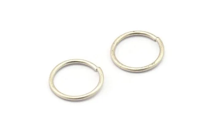 18mm Jump Ring -12 Antique Silver Plated Brass Jump Rings (18x1.5mm) D0233