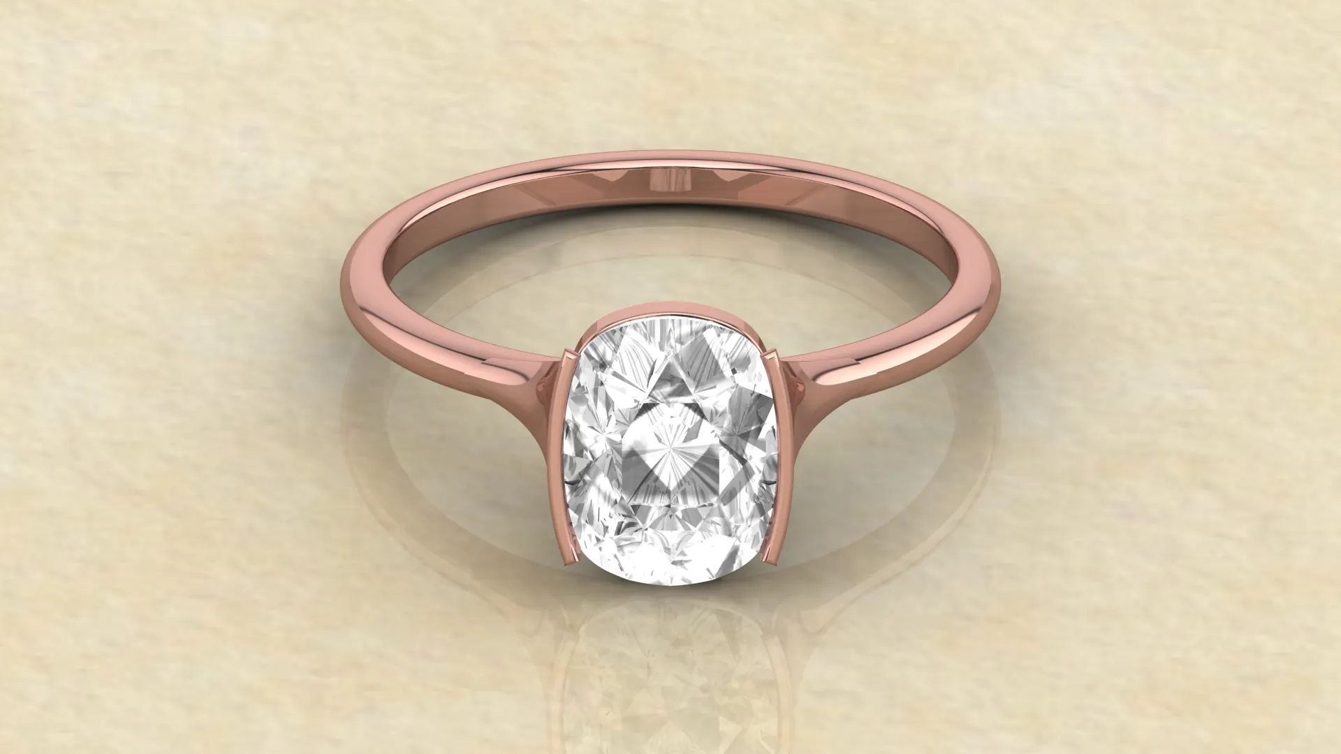 2.55CT Dainty Cushion Cut Engagement Ring