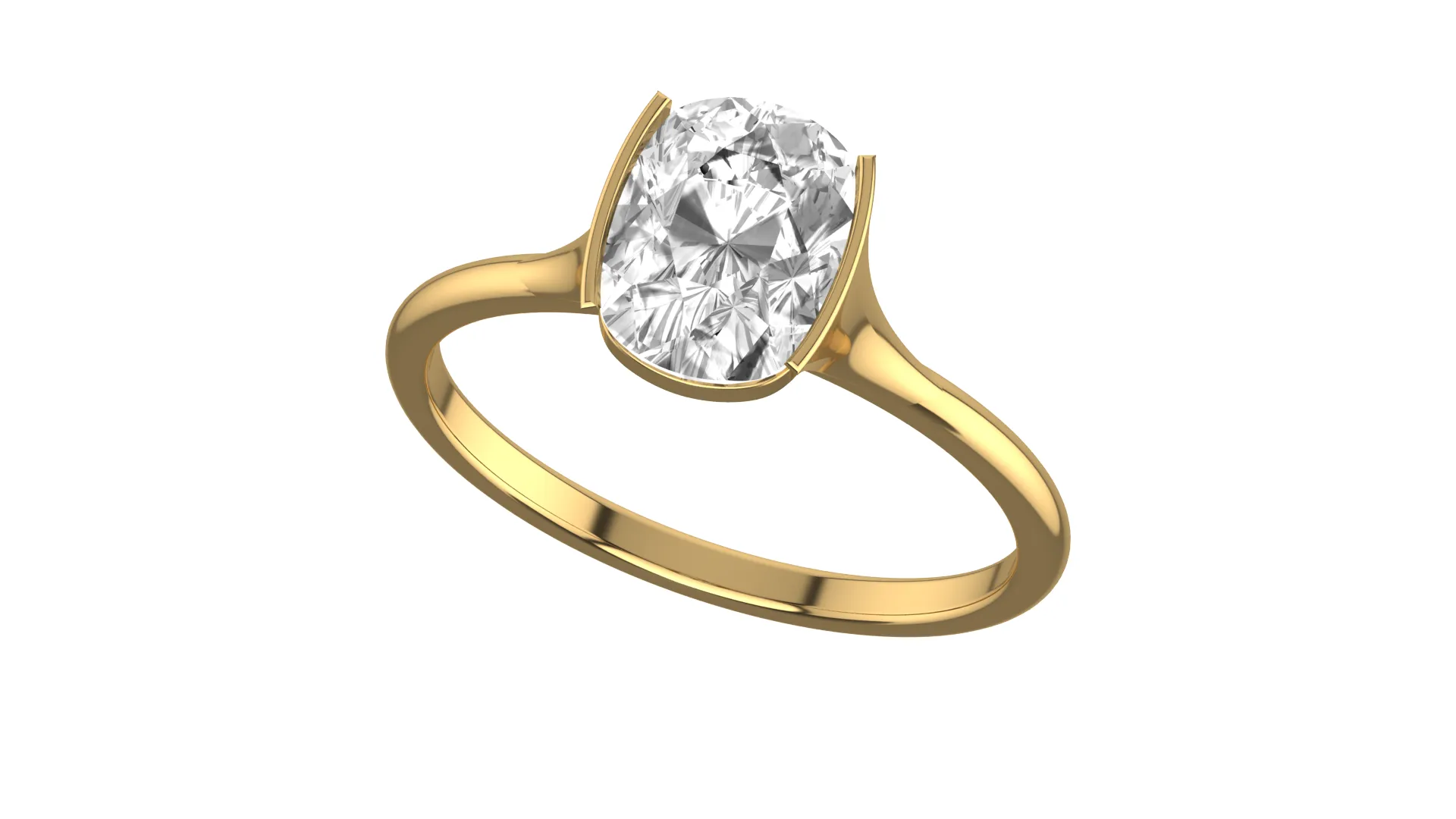 2.55CT Dainty Cushion Cut Engagement Ring