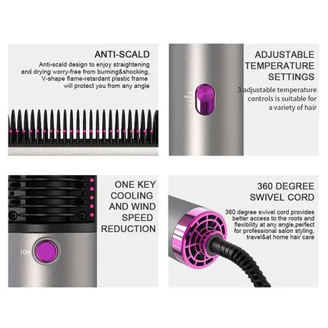 3-in-1 Hot Air Hair Dryer Brush & Styler