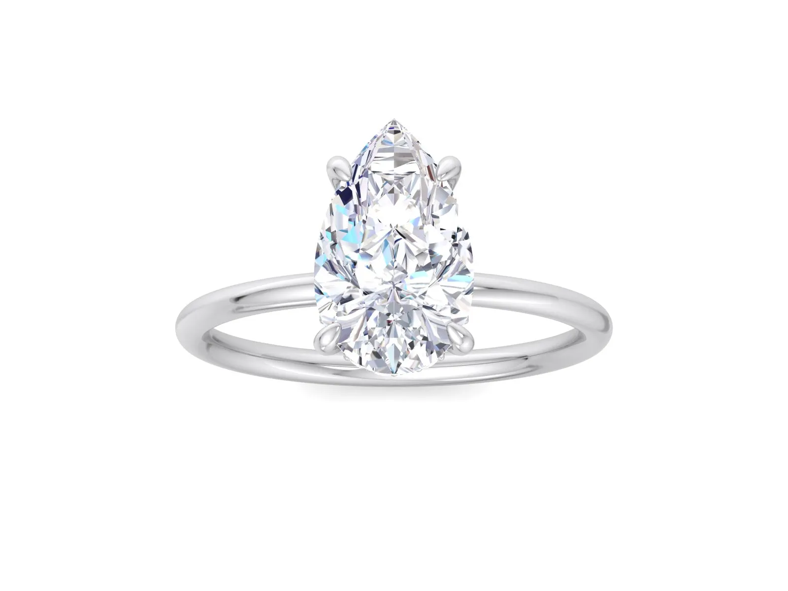 3.5ct Pear Moissanite Engagement Ring