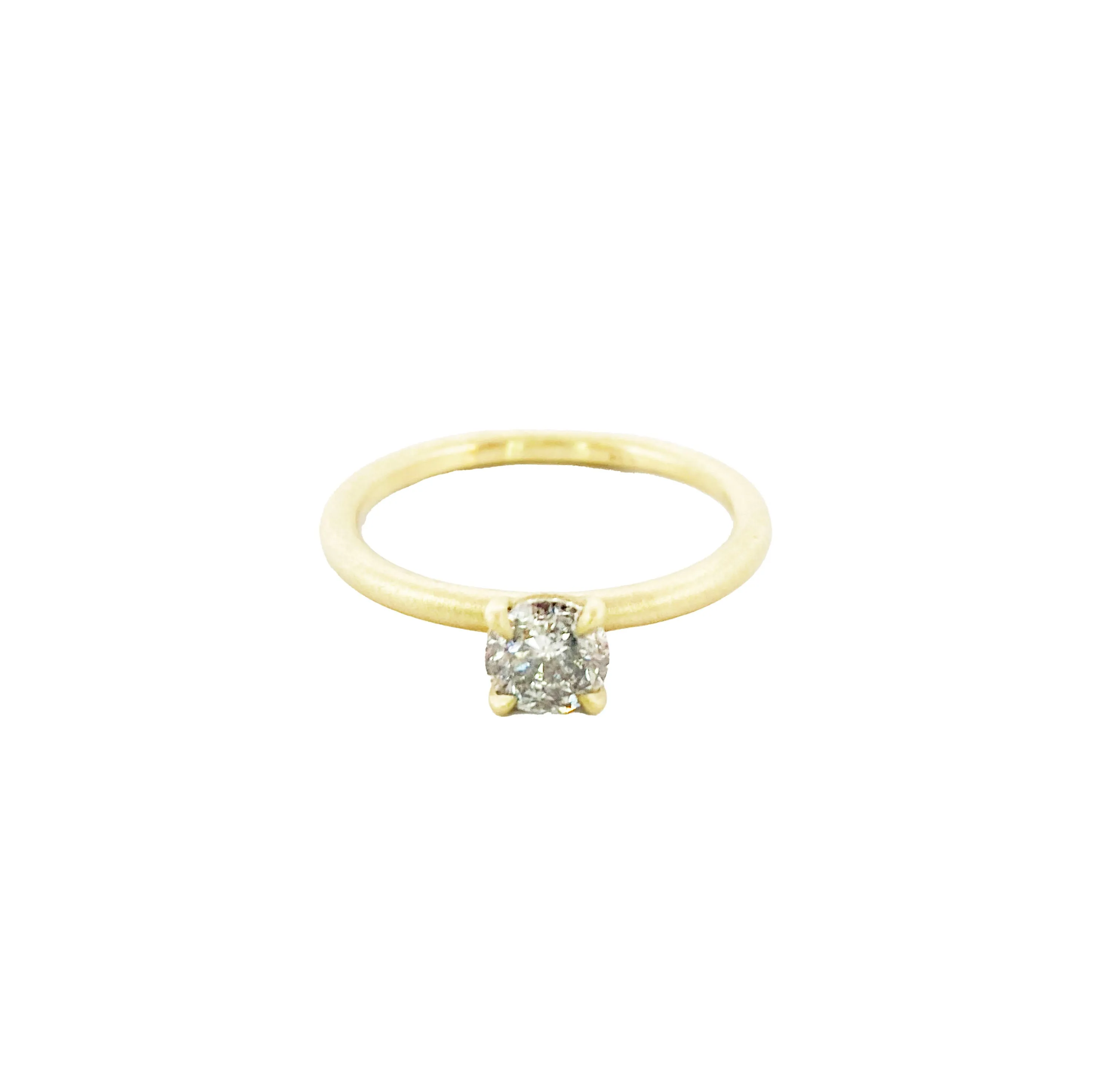 4 Prong Solitaire Gray Diamond Ring by Sarah Swell