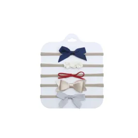 5-Piece Assorted Tiny Headband Set in Nautical Necessities