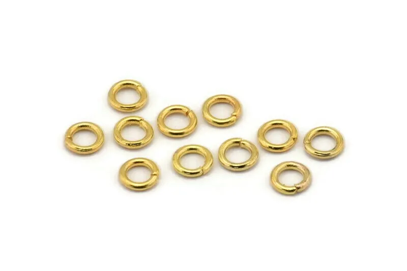 6mm Jump Ring - 250 Golden Brass Jump Rings (6x1.2mm) A0077