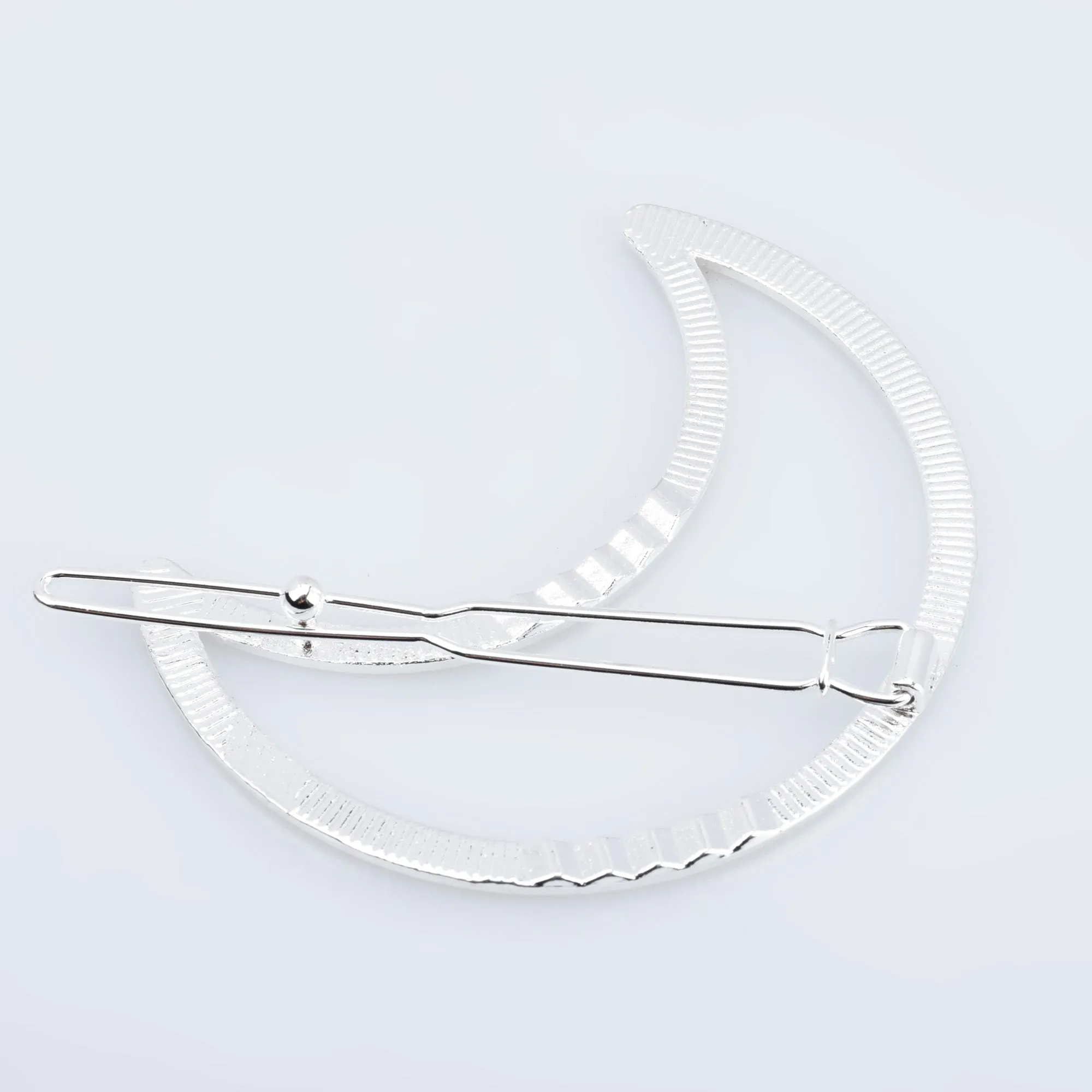 7/8*2 Alloy Moon Hair Clip Minimalist Hair Barrette Geometric Hair Accessory Hair Slide Ladies Hair Jewelry 5pcs 102912