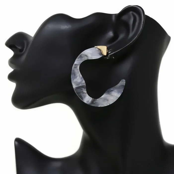 Acetate Hoop Earrings