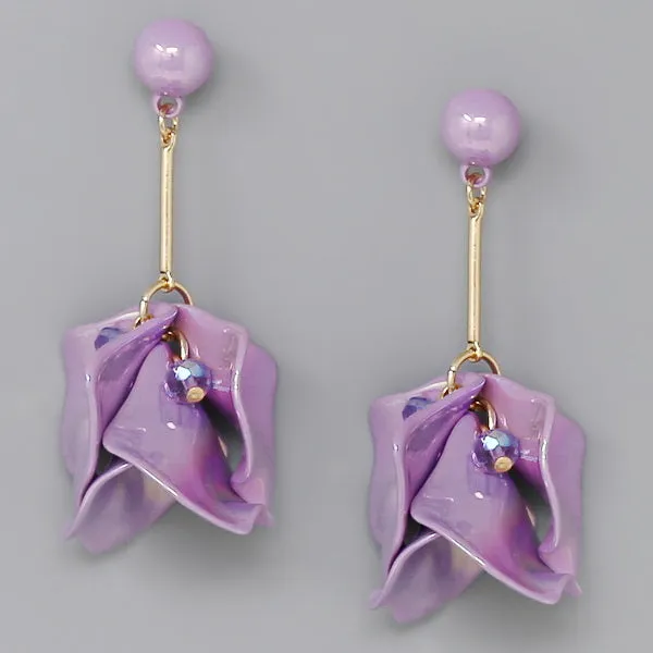 Acrylic Petal Drop Earrings