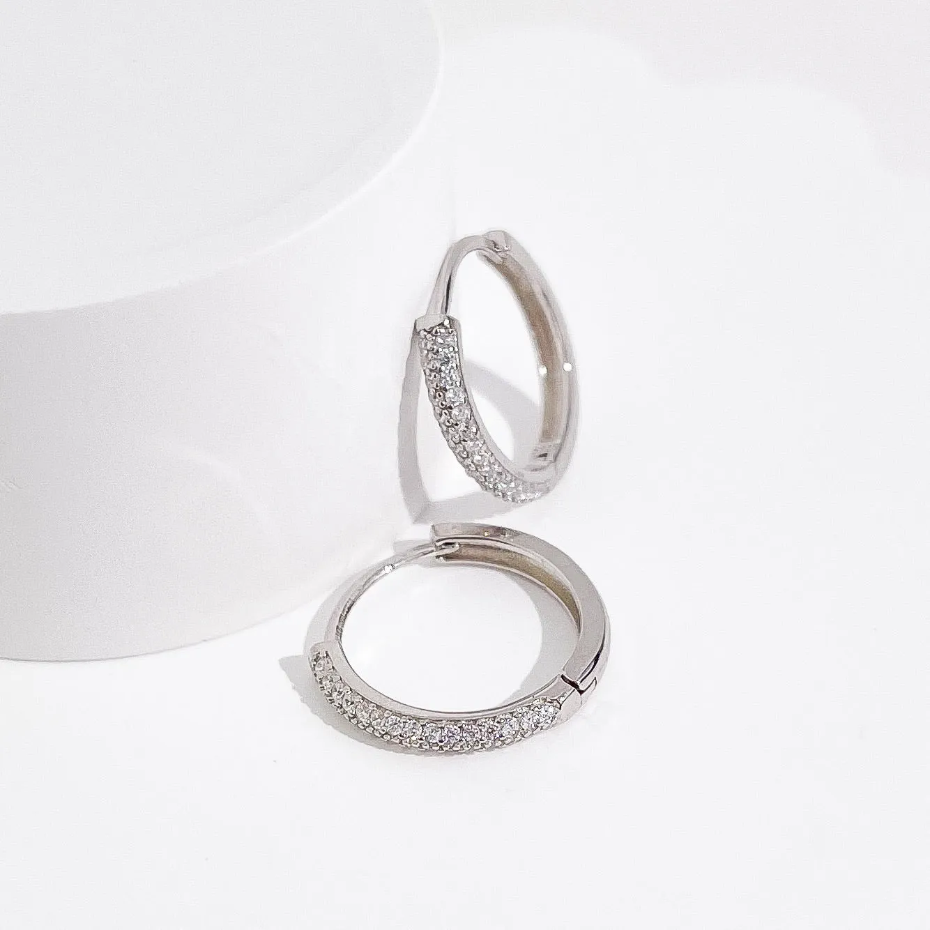 Adele Hoops in Silver