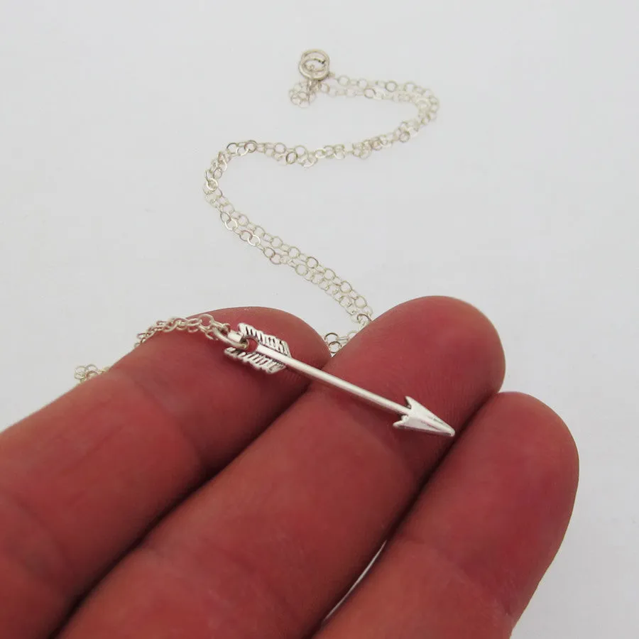 Arrow Pendant Choker Necklace