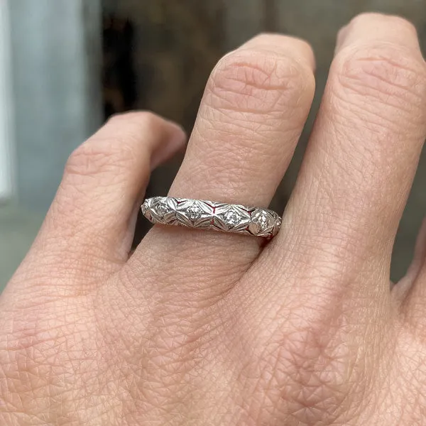 Art Deco Diamond Eternity Band