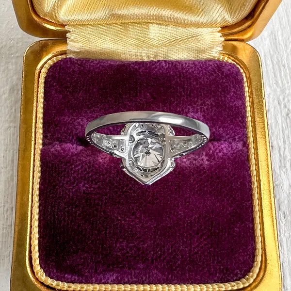 Art Deco Engagement Ring, Old Euro 1.51ct.