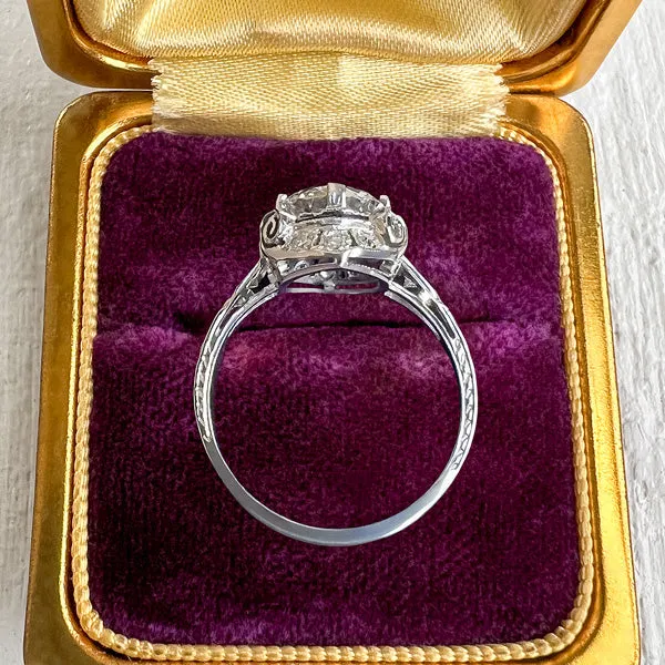 Art Deco Engagement Ring, Old Euro 1.51ct.