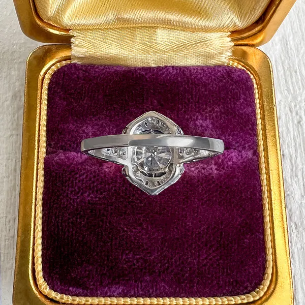 Art Deco Engagement Ring, Old Euro 1.51ct.