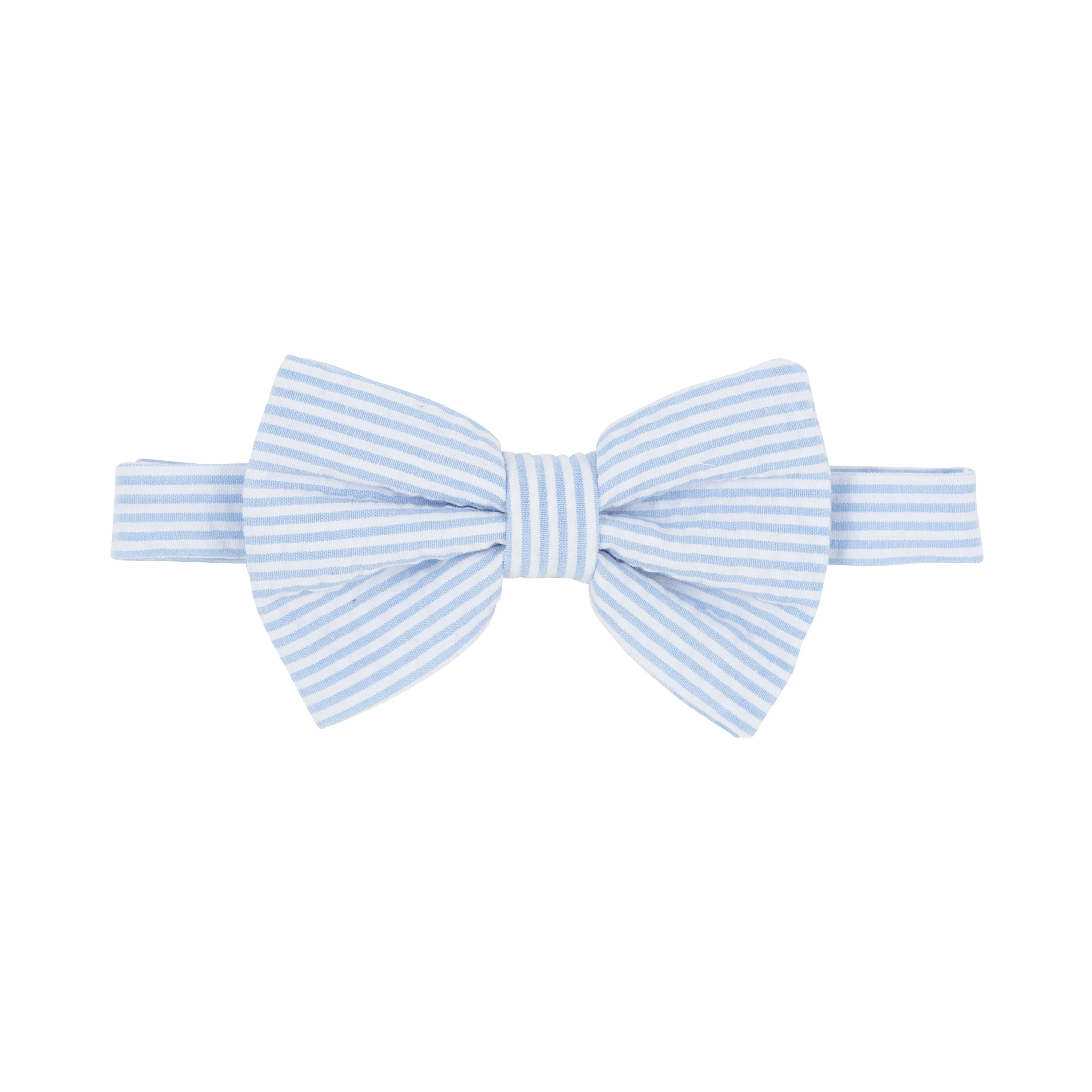 Beaufort Bonnet Baylor Bowtie, Breakers Blue Seersucker