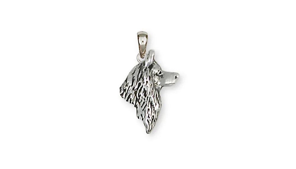 Belgian Tervuren Jewelry Sterling Silver Pendant Belgian Tervuren Charms And Belgian Tervuren Jewelry BV1H-P