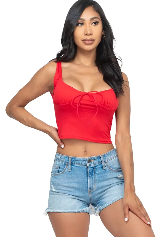 Bellesas Bow Tie Crop Top