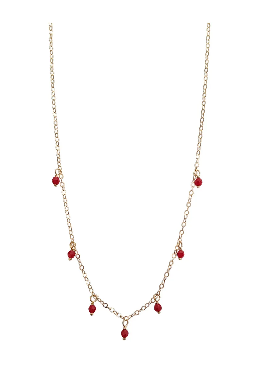 Blossom Red Gold Choker * As Seen On Riverdale *