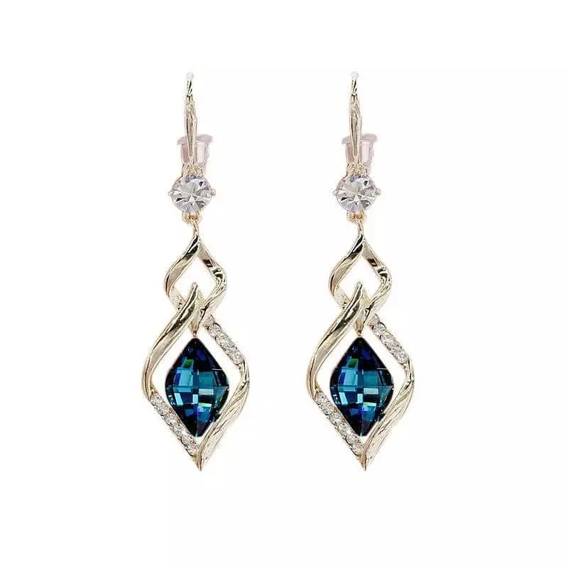 Blue Crystal Earrings