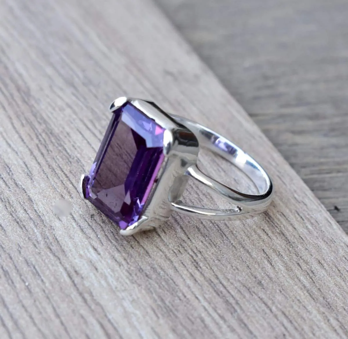 Boho Alexandrite Solid 925 Sterling Silver Ring, Handmade Jewelry, Wedding, Anniversary Gift