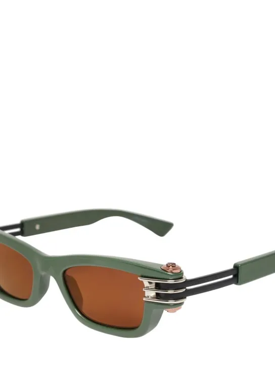 Bottega Veneta   Bolt squared injected acetate sunglasses 