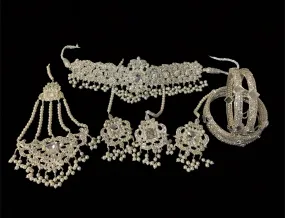 BR45 Anisa bridal set in silver plating  ( READY TO SHIP)