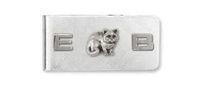 British Shorthair Money Clip Jewelry Silver Handmade Cat Money Clip BRS5-MC