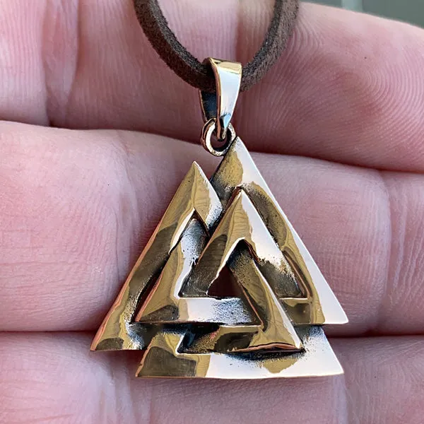 Bronze Valknut Pendant