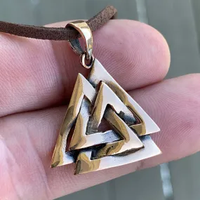 Bronze Valknut Pendant