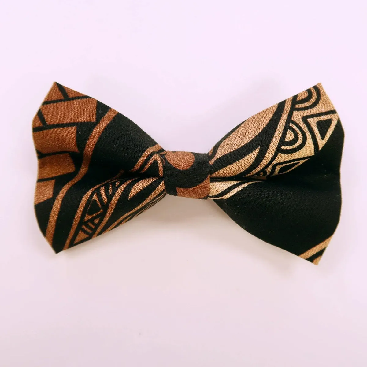 Brown Tapa Print Dog's Party Tie | Pet Fashion