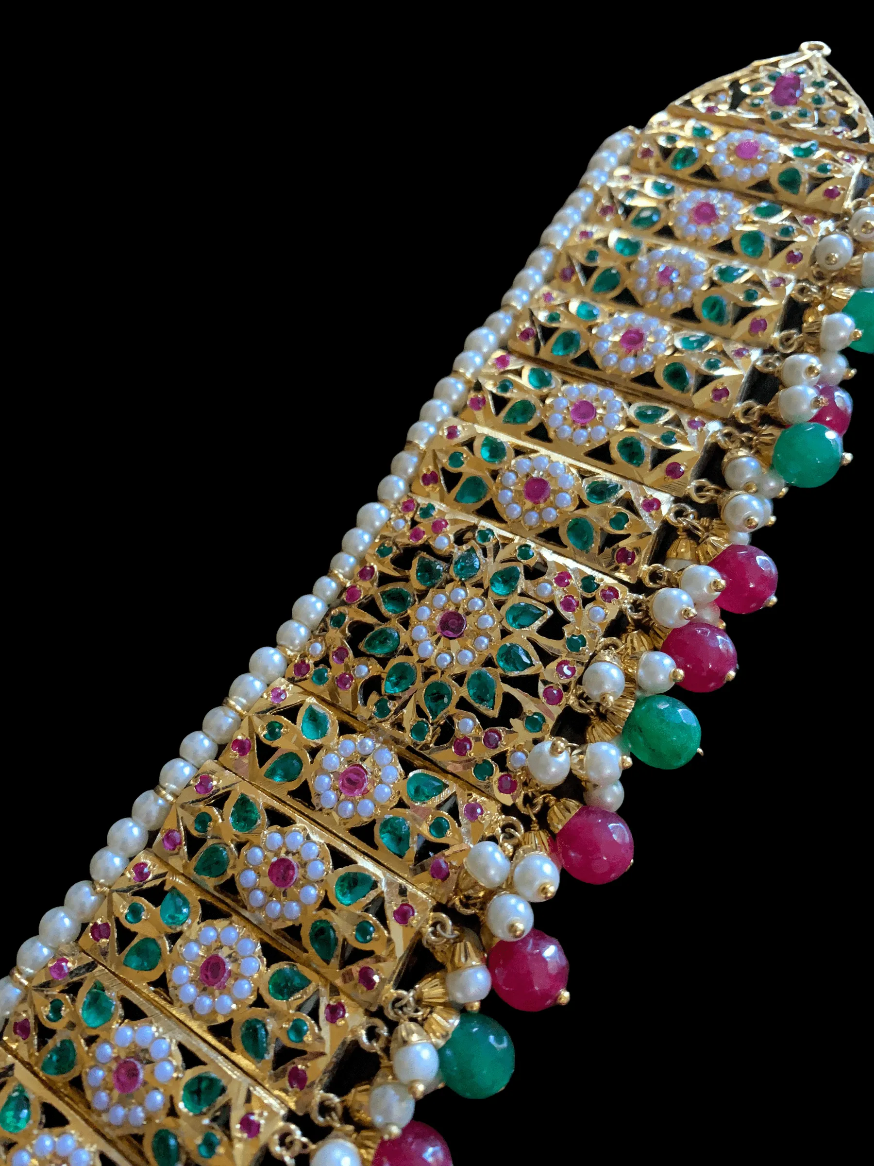 C120 Nandini gold plated jadau choker set ( SHIPS IN 4 WEEKS  )