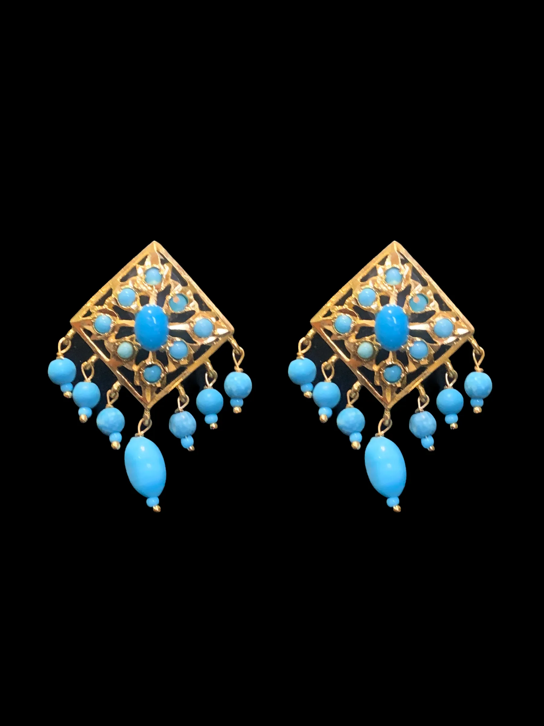 C197 Anushay ferozi / turquoise   choker with earrings (SHIPS IN 4 WEEKS )