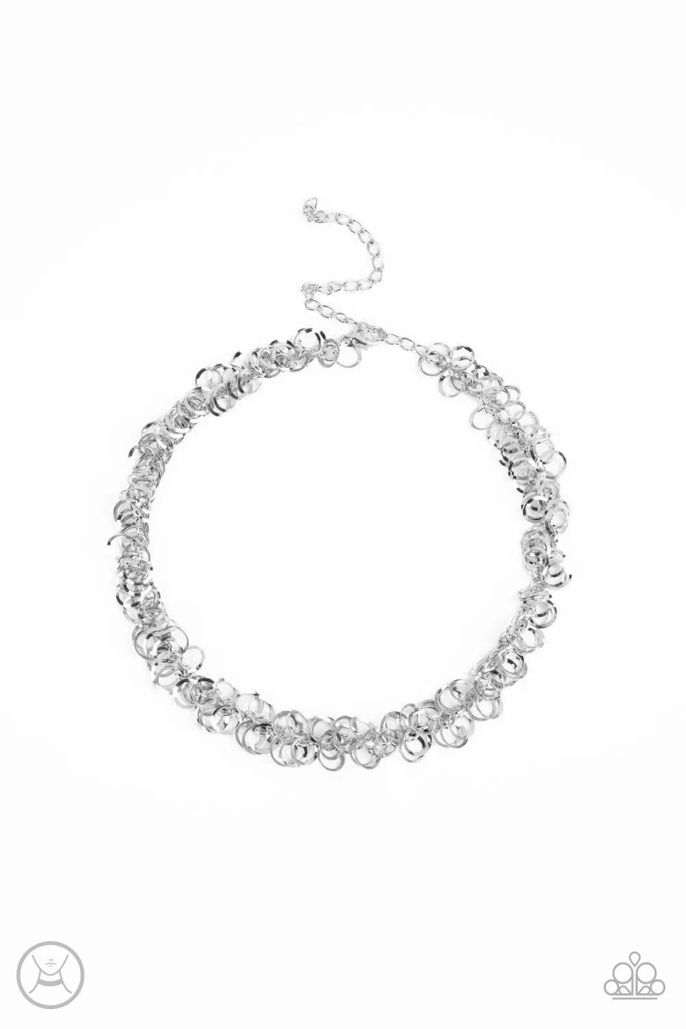 Cause a Commotion Silver Choker Necklace - Paparazzi Accessories