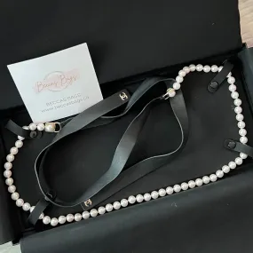 Chanel Leather Bow CC Pearl Belt