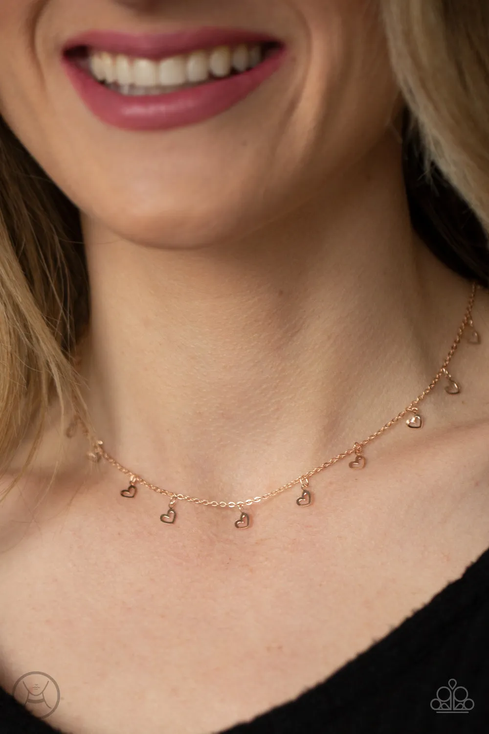 Charismatically Cupid - Rose Gold Choker Necklace