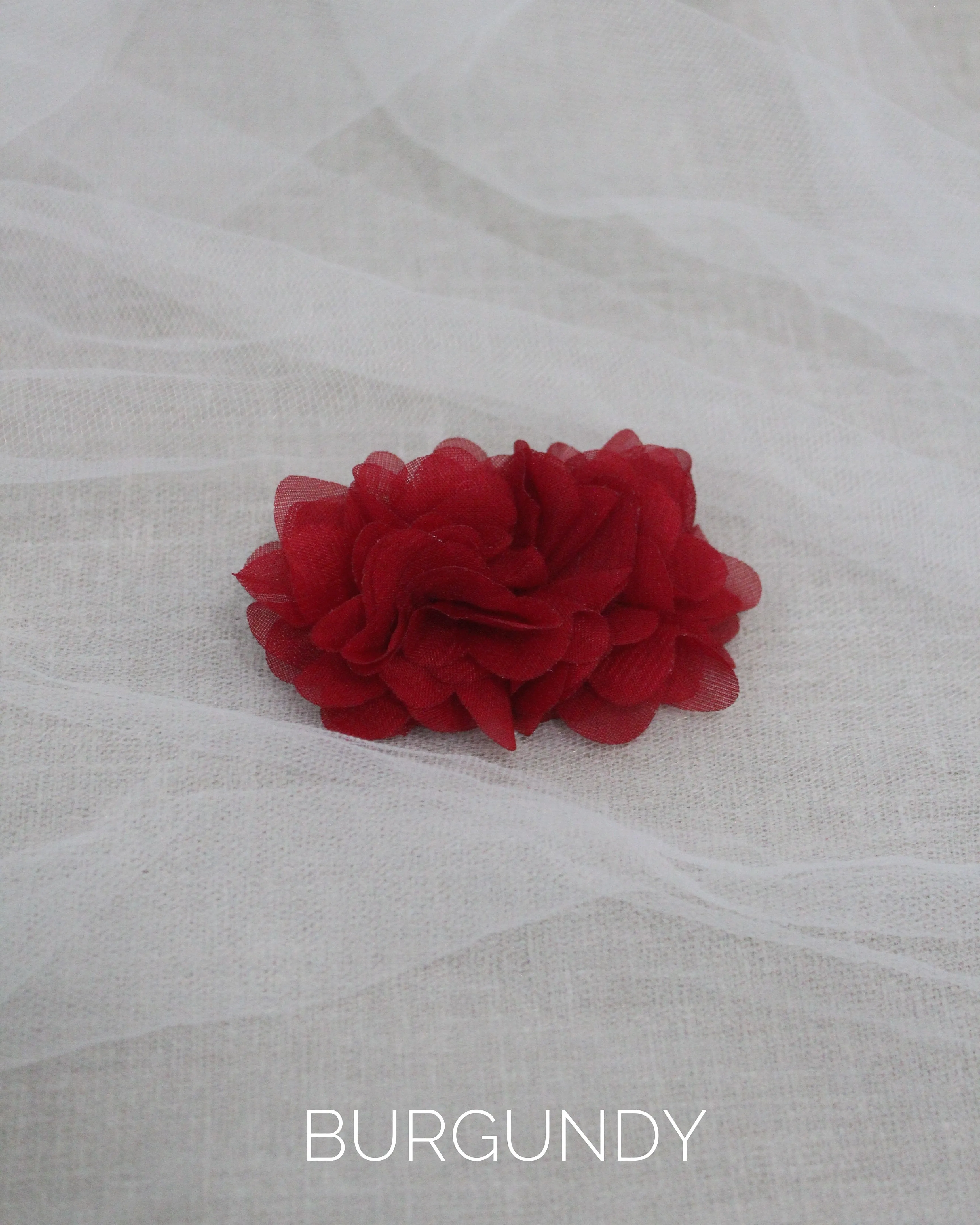 Chiffon Flower Hair Clip or Barrette for Girls