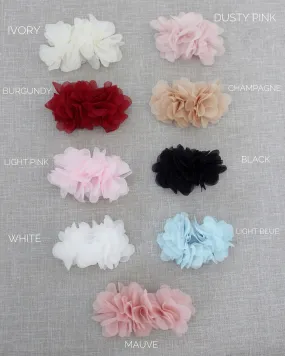 Chiffon Flower Hair Clip or Barrette for Girls