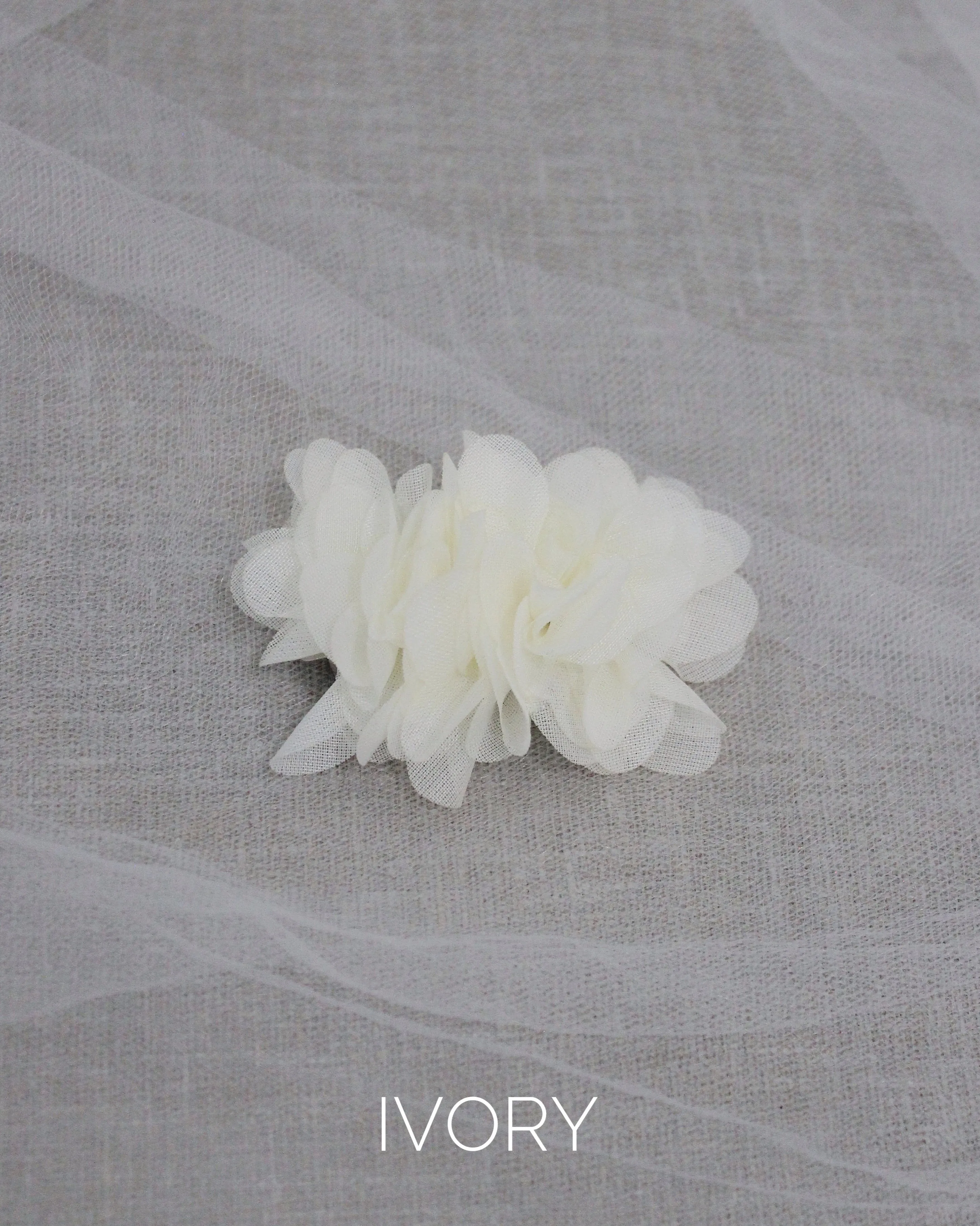 Chiffon Flower Hair Clip or Barrette for Girls