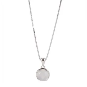 Choker Clavicle Moonstone Pendant Necklace