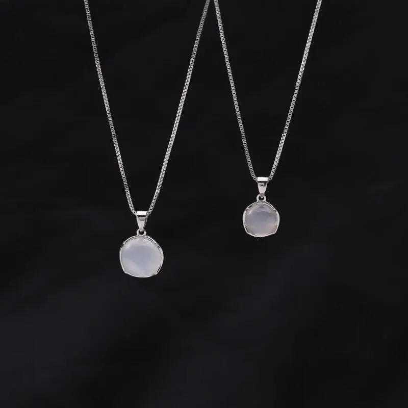 Choker Clavicle Moonstone Pendant Necklace