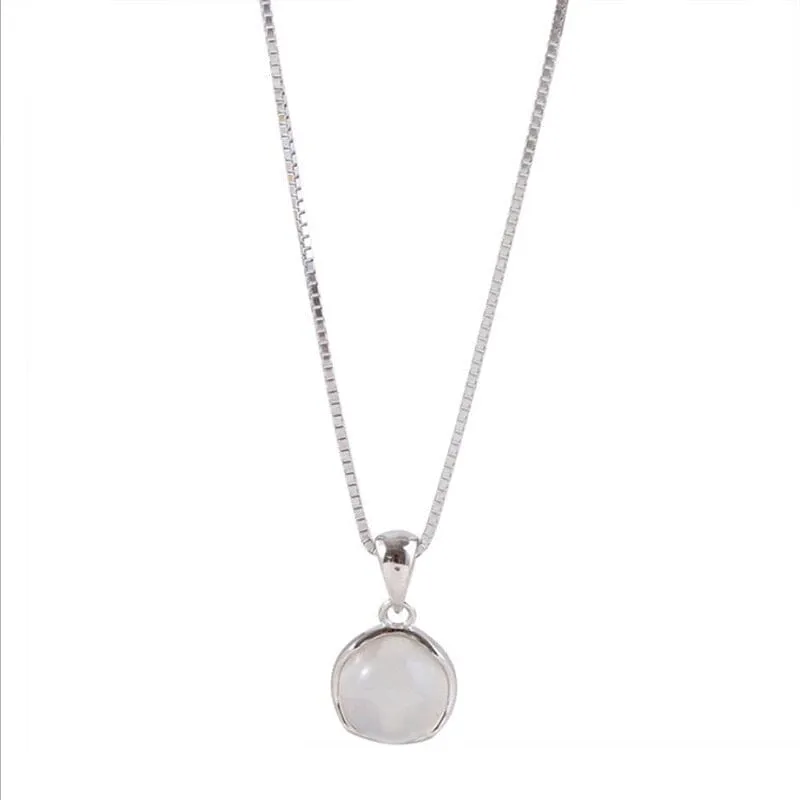 Choker Clavicle Moonstone Pendant Necklace