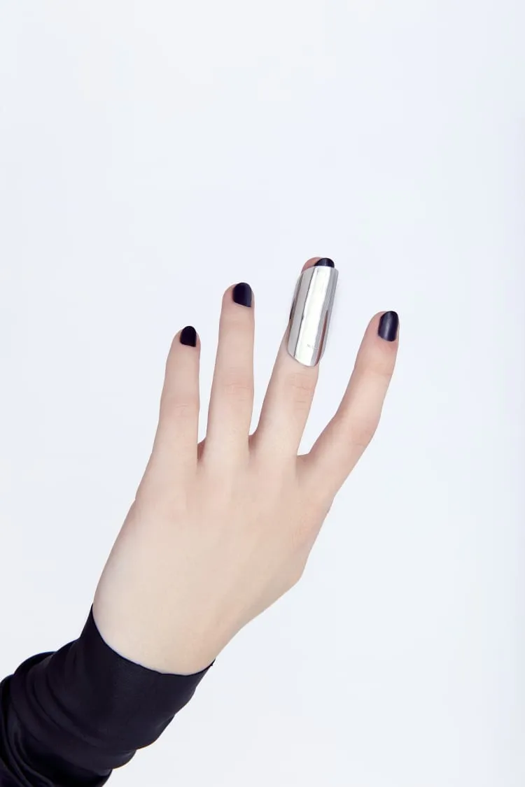 Chunky statement ring in silver