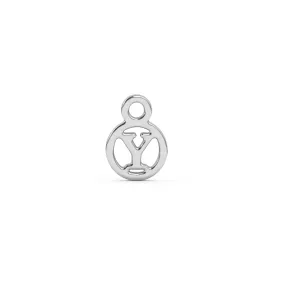 Circle Initial Charm - Y | Sterling Silver